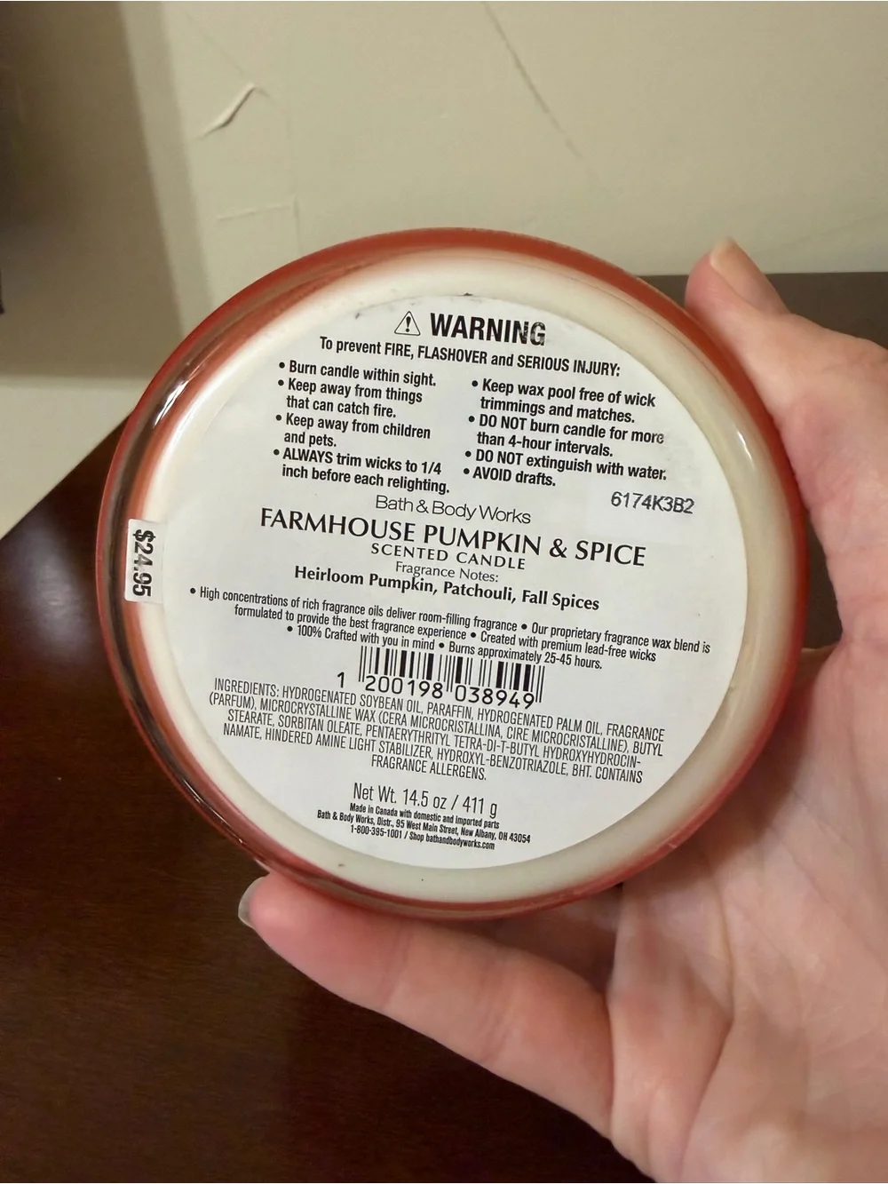 Bath & Body Works Farmhouse Pumpkin & Spice Foaming Soap and 3 Wick Candle